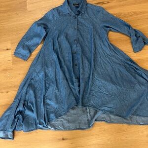 Cotton Express Light Blue Denim  and White shirt 👕